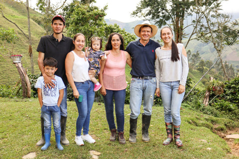 (L-R) Juan Carlos and his wife Eliana and their children Juan Julio and Renata. In centre is Maria Isabel Lopez Soland (Juan’s Mum) and Carlos Julio (Juan’s Dad) and Laura Catarina (Juan’s Sister)